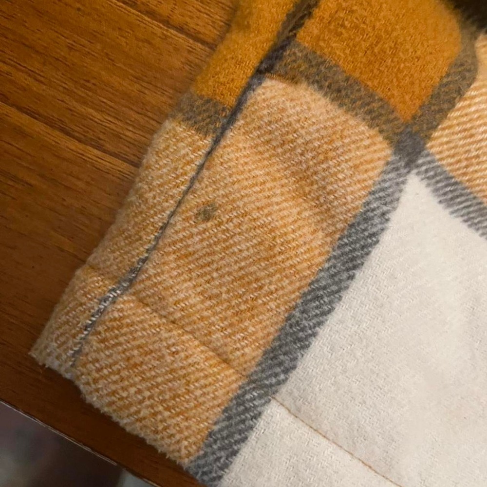HFX orange plaid flannel shirt Size S - Picture 4 of 7